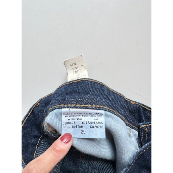 Vintage NWT TOMMY HILFIGER Dark Wash High Rise Flared Bell Bottom Jeans, Size 29 - Picture 15 of 16